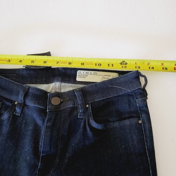 NWT DIESEL Doris Bootcut Dark Wash Jeans (small slim fit) - Picture 12 of 14
